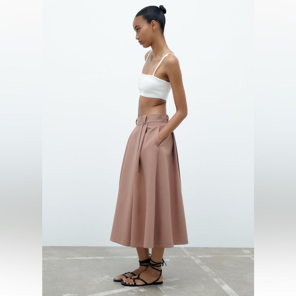 ZARA VOLUMINOUS MIDI SKIRT 2371/446/120/019 - Picture 8 of 14